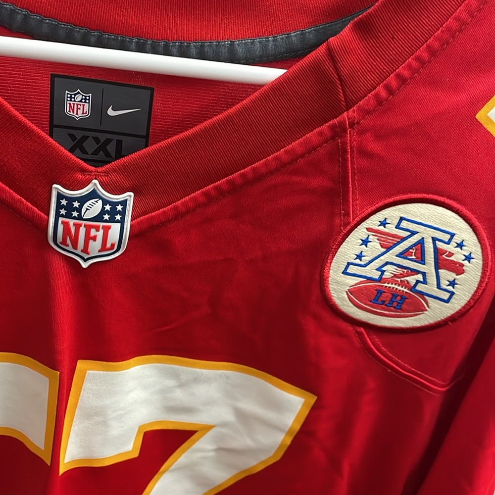 Men’s Nike NFL Kansas City Chiefs Orlando Brown JR #57 Used Sz XXL Red - Picture 3 of 10
